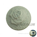 white rose type plating metal sewing shank buttons for coat